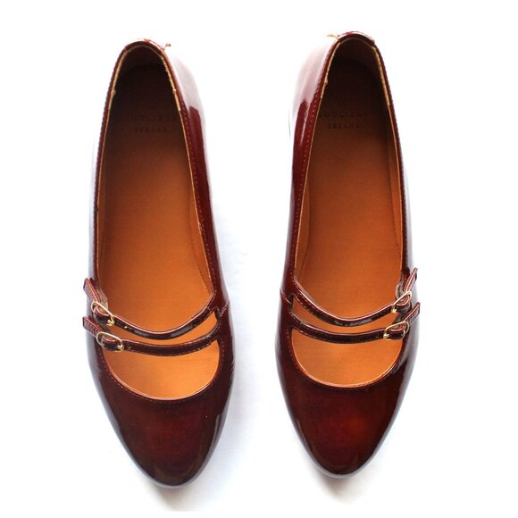 Sézane Ninon Low Ballerinas / Size 38 / US 7 / Patent Mahogany - Picture 6 of 9